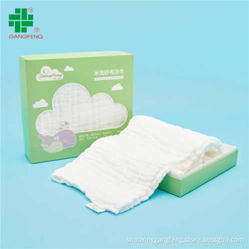 Serviette de toilette 100% gaze pour bébé